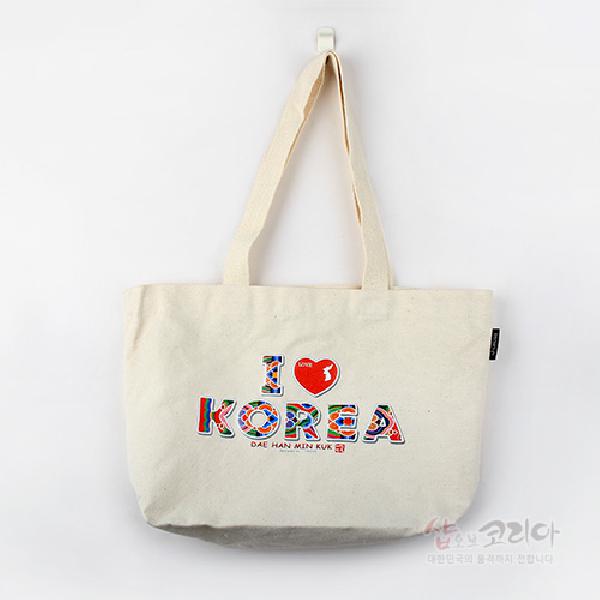3D 친환경 입체발포 에코백 - 아이러브코리아 - 입체감이 살아 있는 친환경 에코백