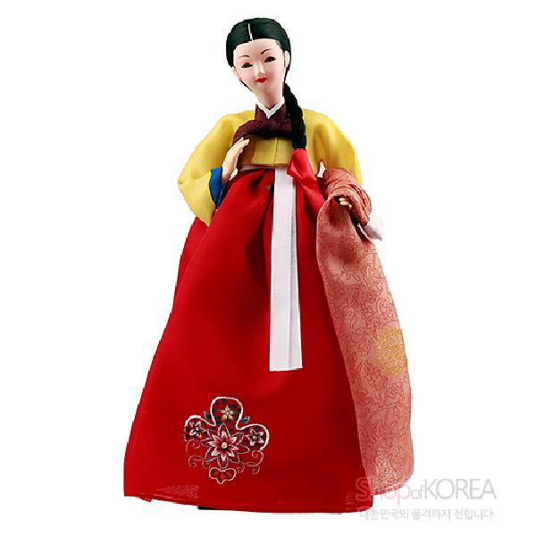 한복인형-아씨[적색치마계열] - 한국의 전통의복을 재현한 한복인형