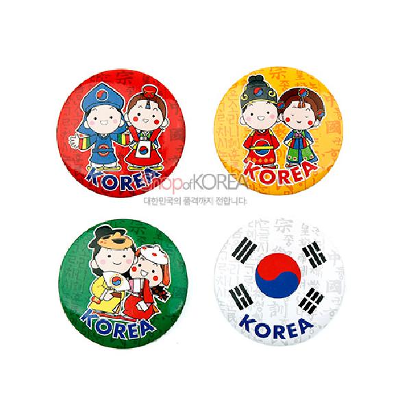 원형메모홀더4종-전통한복 - 전통캐릭터 메모자석
