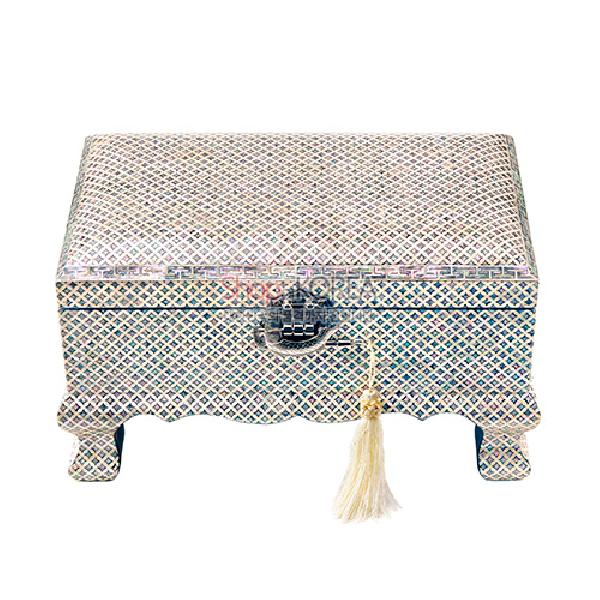 박인호 작 나전 굴림다리보석함 특대-전통무늬 - 화려한 자개가 아름다운 보석함