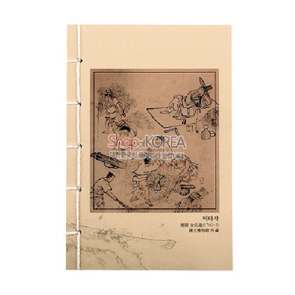 옛노트(중) - 벼타작 - 김홍도 벼타작 디자인의 옛노트