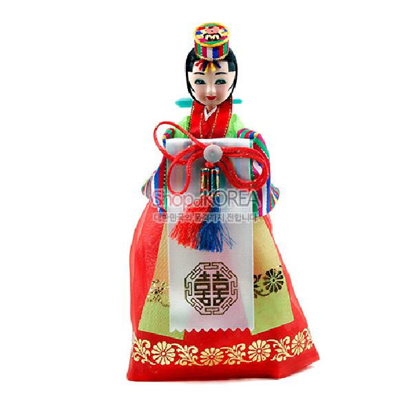 작은 한복 인형들-신부 - 한국의 전통의복을 재현한 한복인형