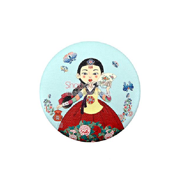 양면손거울-한복(색동) - 멋스러운 전통무늬 손거울
